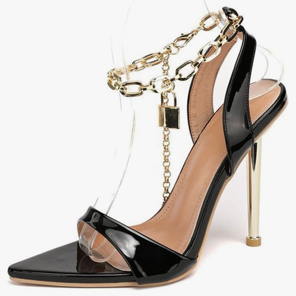 Lock chain stilettos